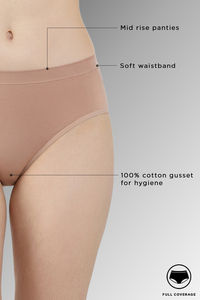 Zivame Spacer Full Rise Medium Coverage Hipster Panty - Bellini — thumbnail 5