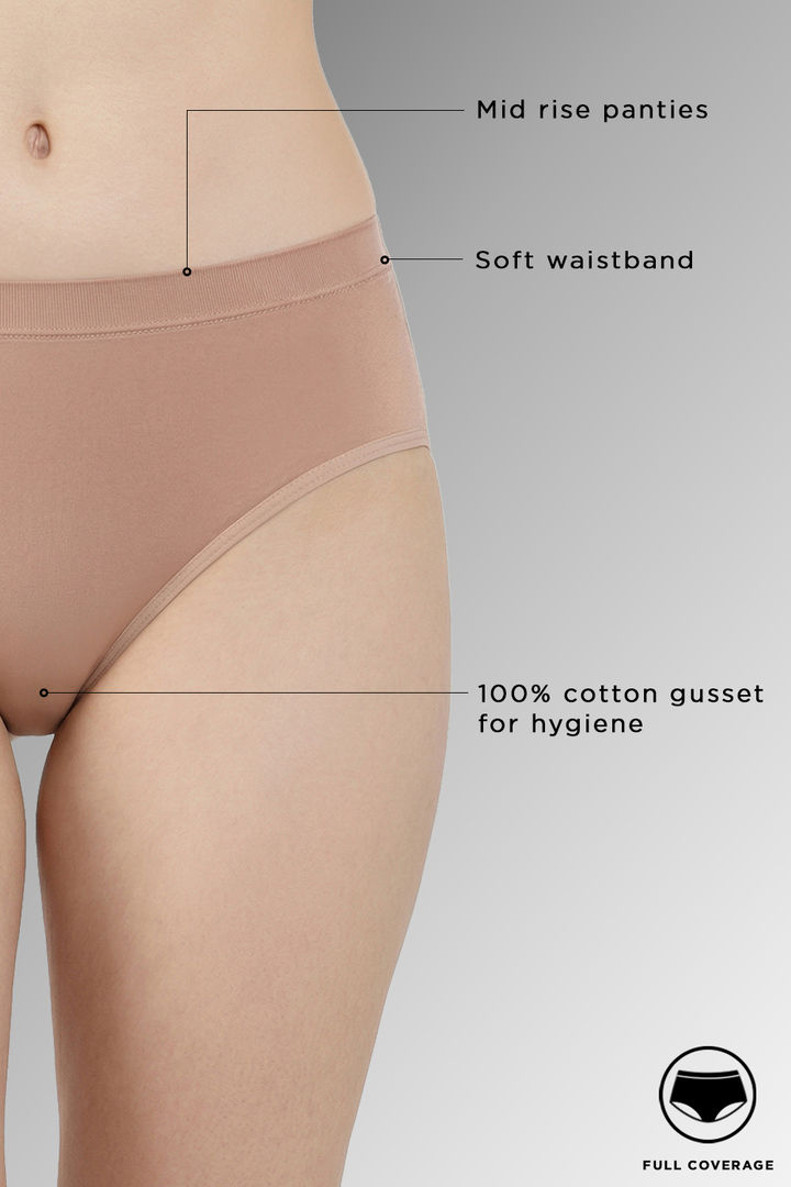 Zivame Marshmellow Medium Rise Full Coverage Hipster Panty - Roebuck — image 5
