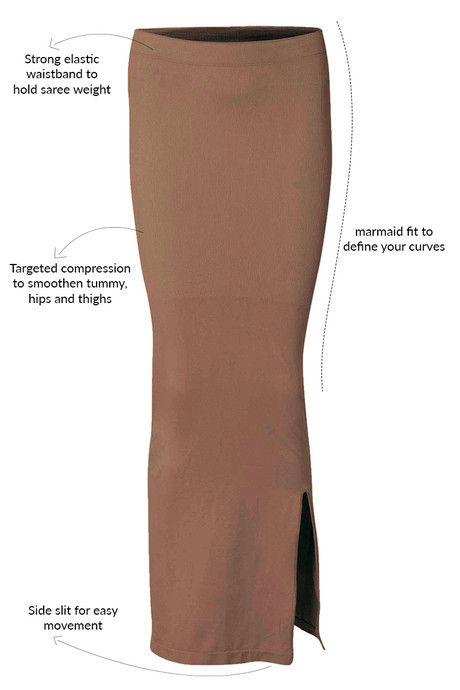 

Zivame Smoothening Low Control Mermaid Saree Shapewear Brown, Browns