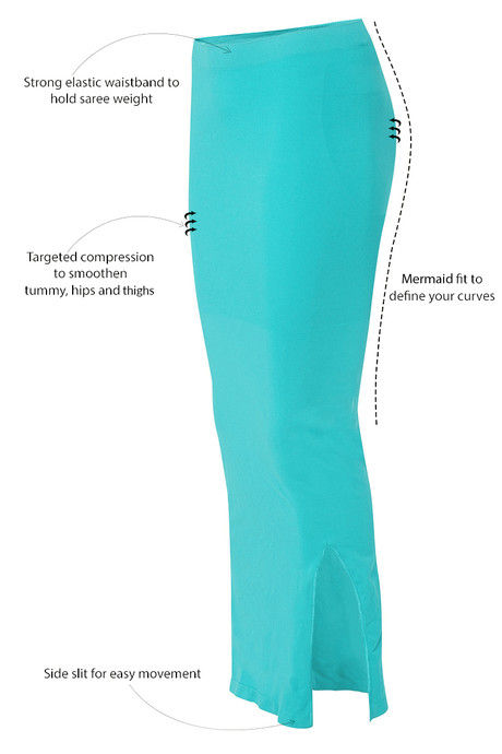 

Zivame Medium Control Mermaid Saree Shapewear Turquoise Blue, Blues