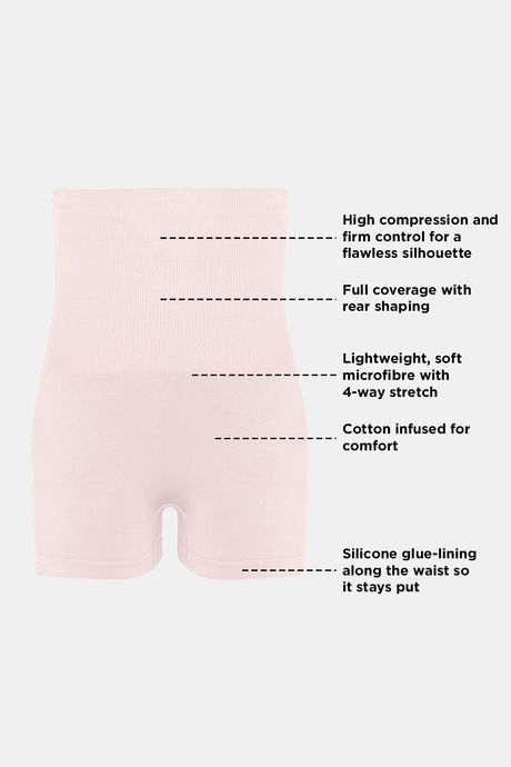 Zivame High Compression Seamless High Waist Boyshorts - Crystal Rose — image 14