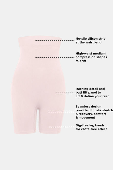 Zivame All Day Seamless Highwaist Thigh Shaper - Crystal Rose — image 14