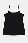 Zivame Girls Cotton Spandex Camisole With Bust Panel - Black — thumbnail 7