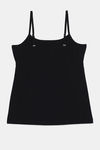 Zivame Girls Cotton Spandex Camisole With Bust Panel - Black — thumbnail 8