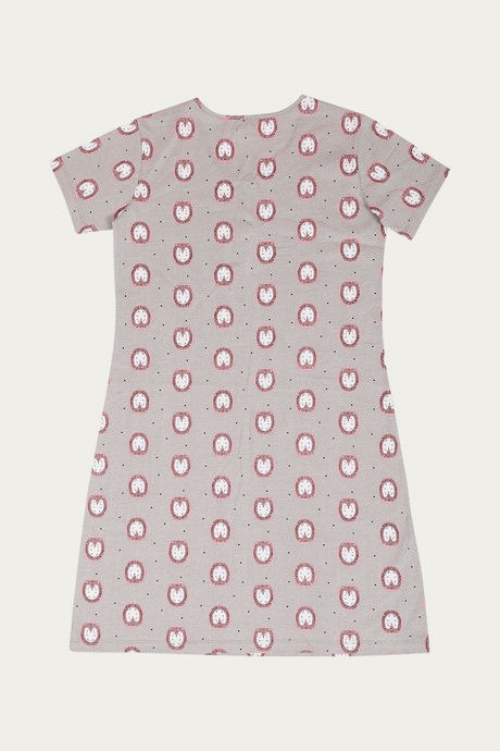 Zivame Cotton Knee Length Nightdress - Brown N Print — image 8