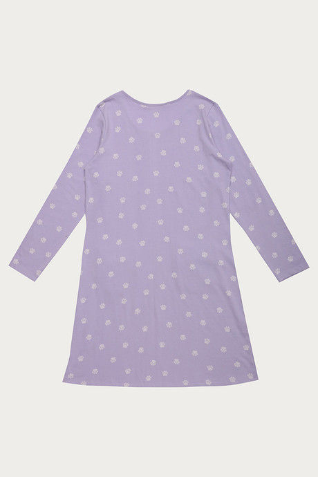 Zivame Three Musketeers Cotton Short Length Nightdress - Purple — image 8