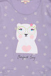 Zivame Three Musketeers Cotton Short Length Nightdress - Purple — thumbnail 9