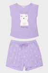 Zivame Three Musketeers Cotton Shorts Set- Blue N Print — thumbnail 7