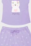 Zivame Three Musketeers Cotton Shorts Set- Blue N Print — thumbnail 9