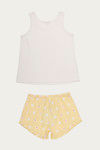 Zivame Happy-Go Knit Cotton Shorts Set - Yellow N Print — thumbnail 7