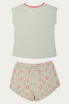 Zivame Knit Cotton Shorts Set - Green N Print — thumbnail 8