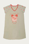 Zivame Lazy Days Knit Cotton Short Length Nightdress - Green — thumbnail 6