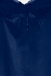 Zivame Satin Chic Knee Length Nightdress - Navy — thumbnail 8