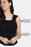 Zivame Thermal Bra Top With Inbuilt Cups - Black — thumbnail 6