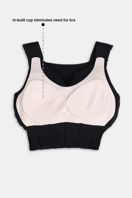 Zivame Thermal Bra Top With Inbuilt Cups - Black — image 7