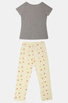 Zivame Hen Party Knit Cotton Pyjama Set - Yellow N Print — thumbnail 7