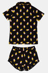 Zivame Hen Party Knit Cotton Shorts Set - Black N Print — thumbnail 7
