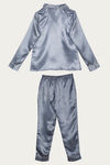 Zivame Satin Stripes N Polkas Polyester Pyjama Set - Blue N Print — thumbnail 6
