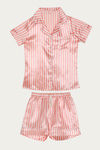 Zivame Satin Stripes N Polkas Polyester Shorts Set - Pink N Print — thumbnail 5