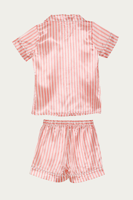 Zivame Satin Stripes N Polkas Polyester Shorts Set - Pink N Print — image 6