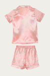 Zivame Satin Stripes N Polkas Polyester Shorts Set - Pink N Print — thumbnail 6
