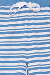 Zivame Varsity Knit Cotton Blend Shorts Set - Blue Stripes — thumbnail 8