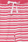 Zivame Varsity Knit Cotton Blend Shorts Set - Pink Stripes — thumbnail 8
