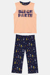 Zivame Beach Party Kids Unisex Butter-Soft Poly Knit Pyjama Set - Navy Print — thumbnail 7