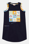 Zivame Beach Party Kids Knit Cotton Knee Length Nightdress - Navy Print — thumbnail 4