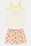Zivame Beach Party Knit Cotton Shorts Set - Peach Print — thumbnail 7
