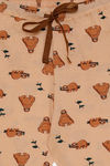 Zivame Tropical Animal Print Knit Cotton Capri Set - Peach — thumbnail 8