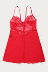 Zivame Lace N Mesh Babydoll- Red — thumbnail 6