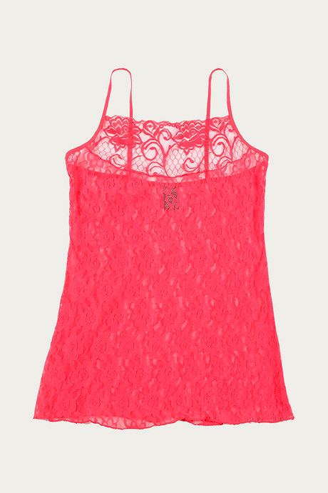 

Zivame Lace N Mesh Babydoll With Thong Pink, Pinks