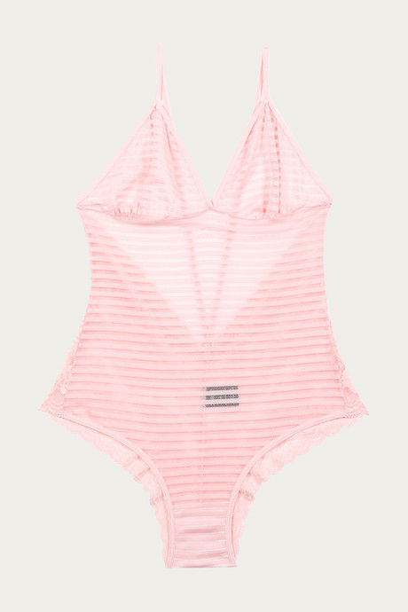 

Zivame Lace N Mesh Teddy Pink, Pinks