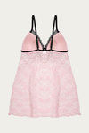 Zivame Lace N Mesh Babydoll - Light Pink — thumbnail 7