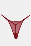 Zivame Lace N Mesh Babydoll With Thong - Ruby Wine — thumbnail 8