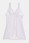 Zivame Lace N Mesh Babydoll With Thong - White — thumbnail 5
