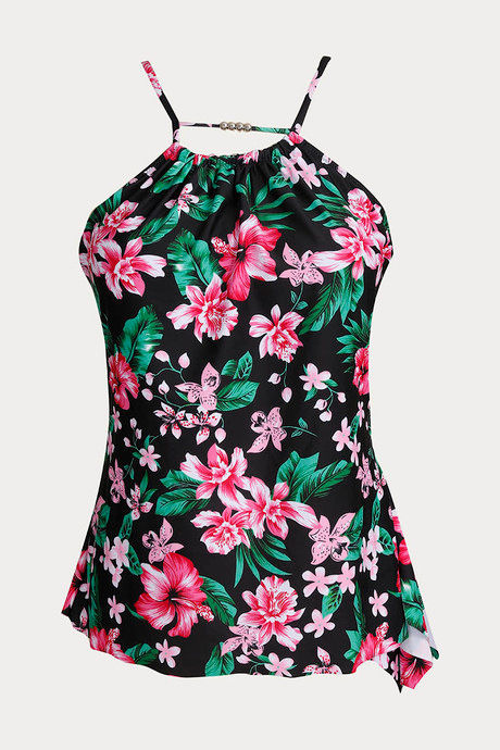 Zivame Padded Tankini Set - Green N Print — image 7