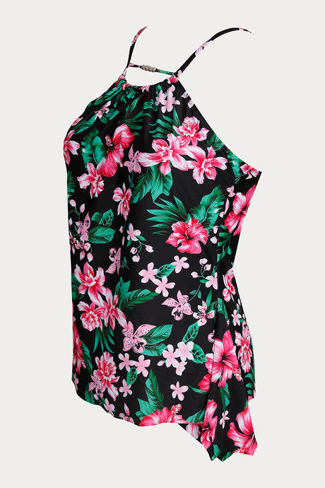 Zivame Padded Tankini Set - Green N Print — image 9