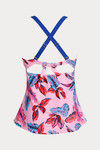 Zivame Padded Cross Back Tankini Set - Pink N Print — thumbnail 8