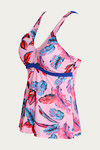 Zivame Padded Cross Back Tankini Set - Pink N Print — thumbnail 9
