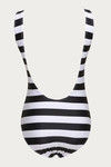 Zivame Scooped Neck Padded Swimsuit- Black N White Print — thumbnail 7