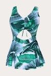 Zivame Padded Swim Dress - Green N Print — thumbnail 7