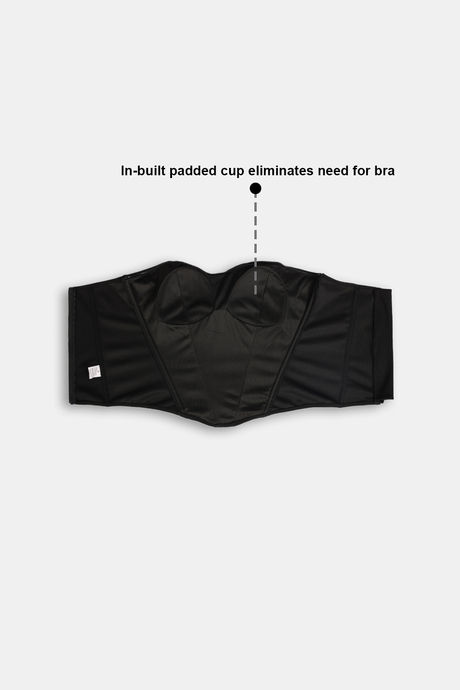 Zivame Short Slip Corset With Inbuilt Cups - Black — image 7