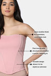 Zivame Short Slip Corset With Inbuilt Cups - Pink — thumbnail 7