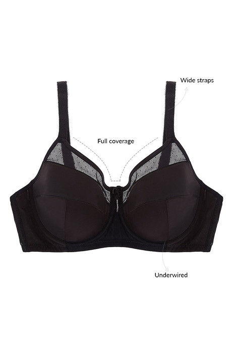 Zivame True Curv Very Lightly Padded Wired Full Coverage Super Support Bra - Black — image 7