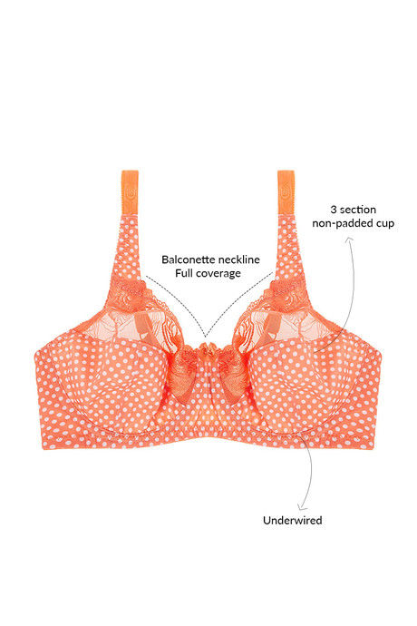 Zivame True Curv Single Layered Wired Full Coverage Sag Lift Bra - Carrot — image 7