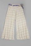 Zivame Extra Flared Geometric Printed Palazzo Pants with Belt- Mustard N White — thumbnail 8