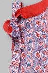 Zivame Extra Flared Geometric Printed Palazzo Pants with Belt- Red n Blue — thumbnail 9