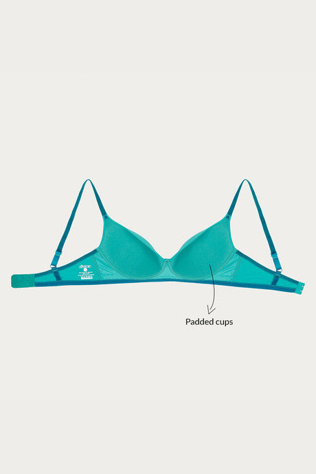 Zivame Padded Non Wired 3/4th Coverage T-Shirt Bra-Green — image 9